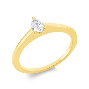 Solitaire Ring 3er-Krappe 18kt Gelbgold mit 0,25ct Diamanten