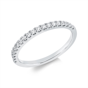 Memoire halb Ring  18kt Weißgold mit 0,26ct Diamanten
