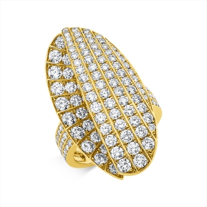 Pavé Ring  18kt Gelbgold mit 3,81ct Diamanten