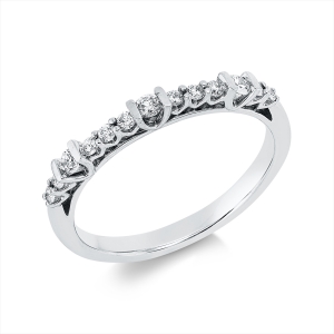 Memoire halb Ring  18kt Weißgold mit 0,25ct Diamanten