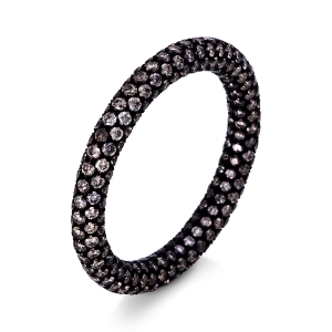 Pavé Ring  18kt Weißgold schwarz rhodiniert mit 1,91ct Diamanten