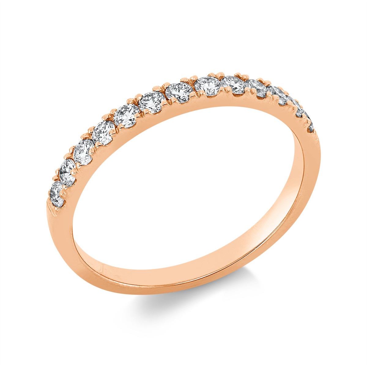 Memoire halb Ring  18kt Rotgold mit 0,36ct Diamanten