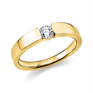 Solitaire Ring  18kt Gelbgold mit 0,25ct Diamanten