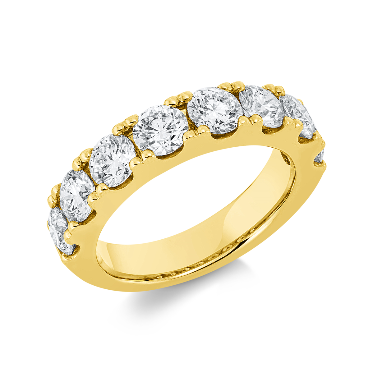 Memoire halb Ring  14kt Gelbgold mit 2,01ct Diamanten