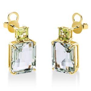 Ohrstecker 4er-Krappe 18 kt GG, Sicherheitsverschluss