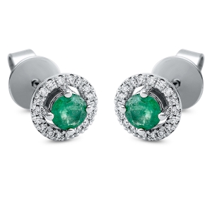 Ohrstecker 4er-Krappe 18 kt WG