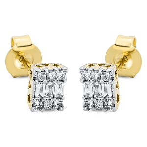 Ohrstecker 18 kt GG+WG