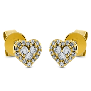 Ohrstecker 18 kt GG Herz