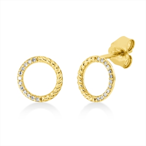 Ohrstecker 18 kt GG Kreis