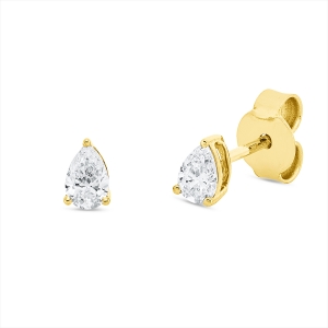 Solitaire Ohrstecker 3er-Krappe 18kt Gelbgold mit 0,38ct Diamanten