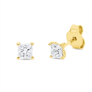 Solitaire Ohrstecker 4er-Krappe 18kt Gelbgold mit 0,46ct Diamanten