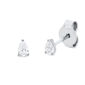 Solitaire Ohrstecker 3er-Krappe 18kt Weißgold mit 0,20ct Diamanten