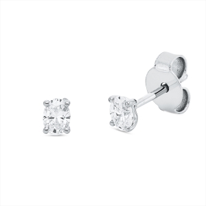 Solitaire Ohrstecker 4er-Krappe 18kt Gelbgold mit 0,32ct Diamanten