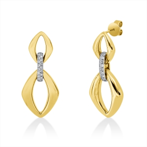 Ohrschmuck 14 kt GG+WG