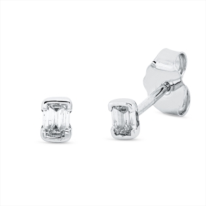 Solitaire Ohrstecker  18kt Weißgold mit 0,22ct Diamanten