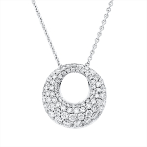 Pavé Anhänger  18kt Weißgold mit 0,91ct Diamanten