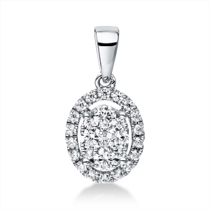 Anhänger 18 kt GG Oval, mit Öse