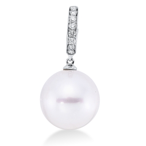 Anhänger  18kt Weißgold mit 0,12ct Diamanten