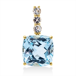 Anhänger 4er-Krappe 18 kt GG, mit Öse