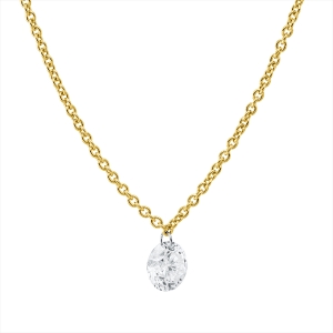 Collier 18 kt GG+WG, mit ZÖ 42 cm