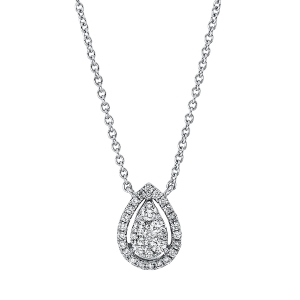 Collier 18 kt WG, mit ZÖ 40 cm