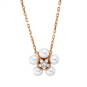 Collier  18kt Rotgold mit 0,22ct Diamanten