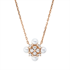 Collier  18kt Rotgold mit 0,06ct Diamanten