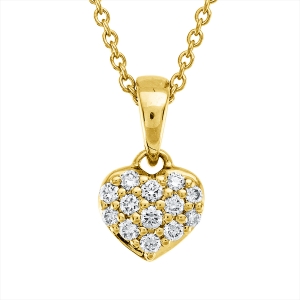 Collier 18 kt GG Herz, mit Öse