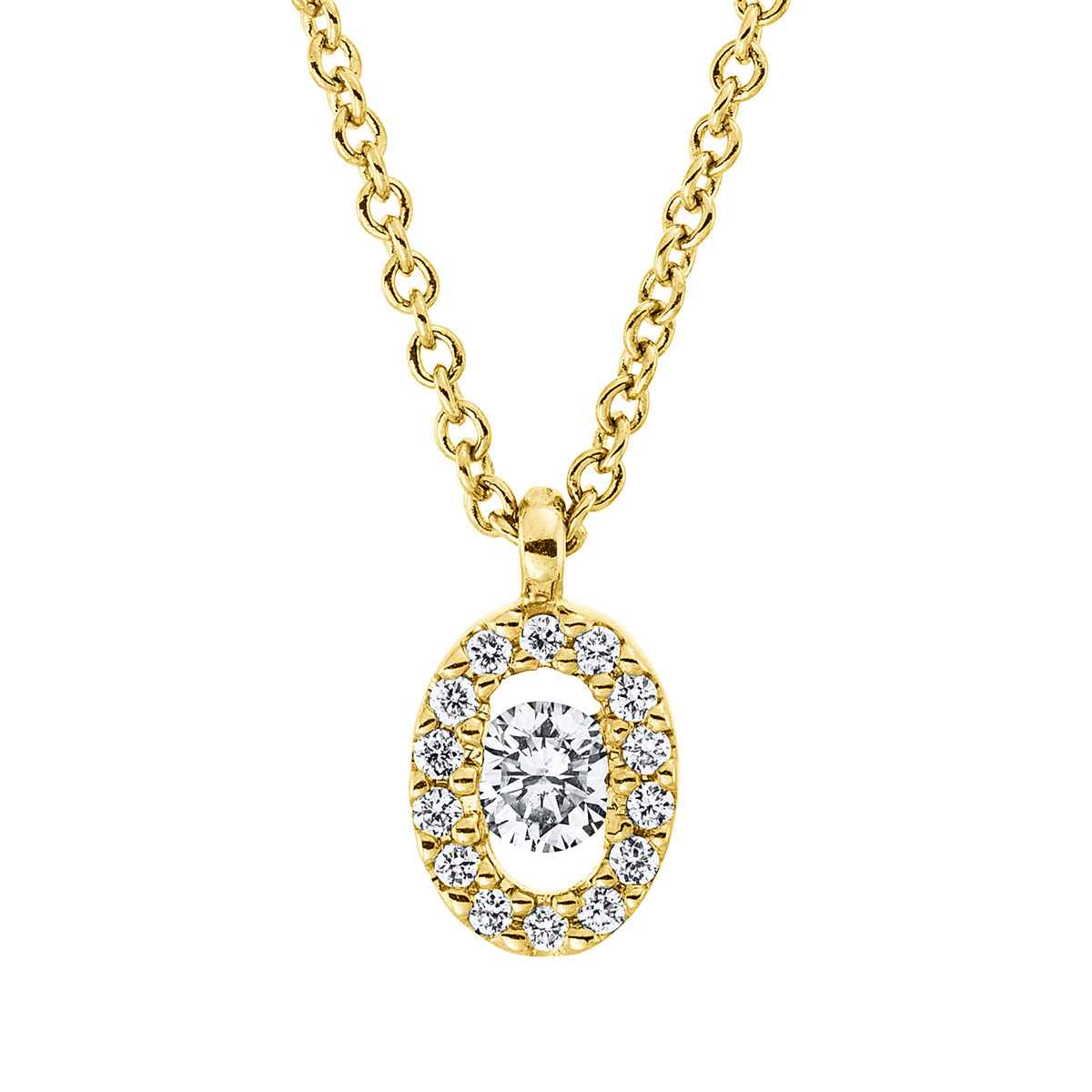 Collier 18 kt GG, mit ZÖ 41 cm + 39,5 cm