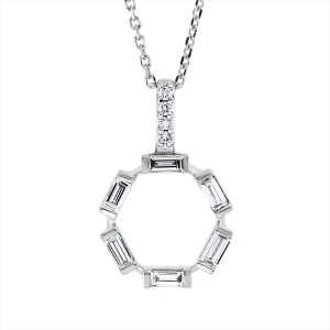 Collier 18 kt WG, mit ZÖ 42 cm