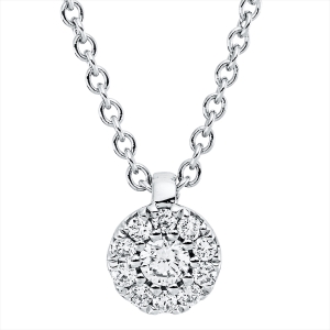 Collier 18 kt WG, mit ZÖ 42 cm