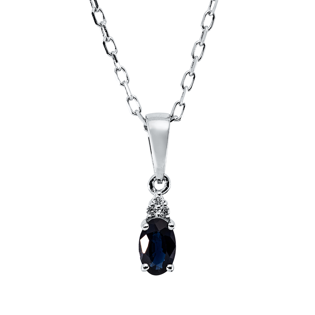 Collier 4er-Krappe 18 kt WG, mit ZÖ 42 cm