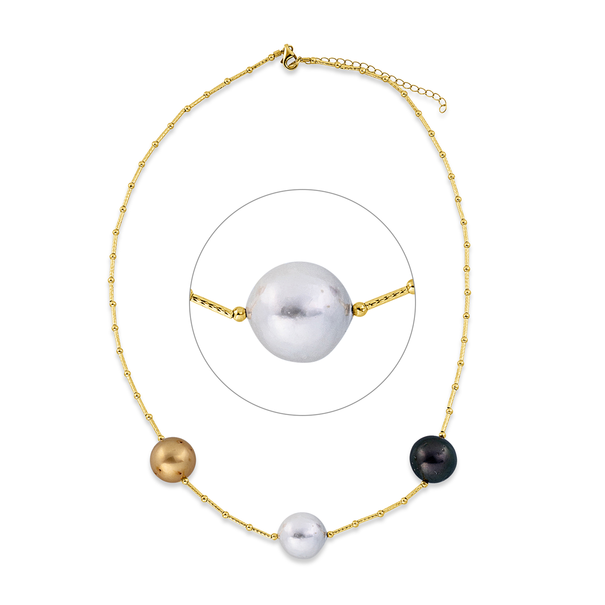 Collier  18kt Gelbgold mit ZÖ 40 cm mit 0,00ct Diamanten