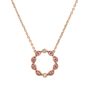 Collier 18 kt RG, mit ZÖ 40+41+42cm