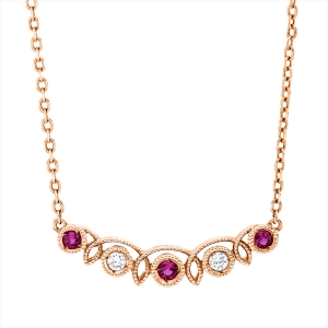 Collier 18 kt RG, mit ZÖ 42+43+44cm