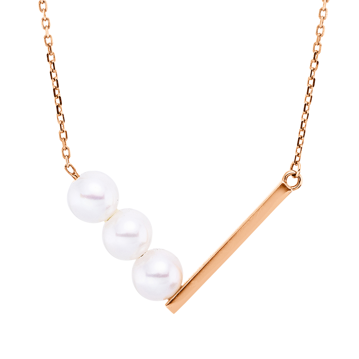 Collier  18kt Rotgold mit ZÖ 40,6 cm mit 0,00ct Diamanten