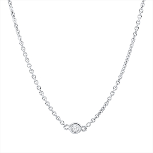 Collier Zarge 18 kt WG, mit ZÖ 40 cm + 42,5 cm