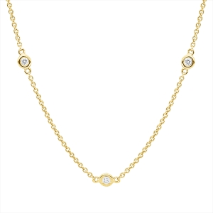 Collier Zarge 18 kt GG, mit ZÖ 40 cm + 42,5 cm