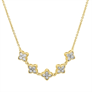 Collier 18 kt GG, mit ZÖ 40 cm + 42,5 cm