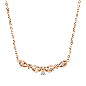 Collier 18 kt RG, mit ZÖ 43 cm + 45 cm