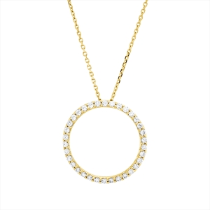 Collier 18 kt GG Kreis, mit ZÖ 42 cm
