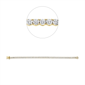Tennisarmband  18kt Gelbgold mit 9,00ct Diamanten