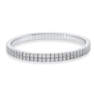 Armband 4er-Krappe 18 kt WG, Flex-Band, variabel