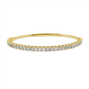 Tennisarmband 4er-Krappe 18kt Gelbgold flexibel mit 3,05ct Diamanten