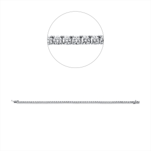 Tennisarmband 4er-Krappe 18kt Weißgold Premium Edition mit 3,14ct Diamanten