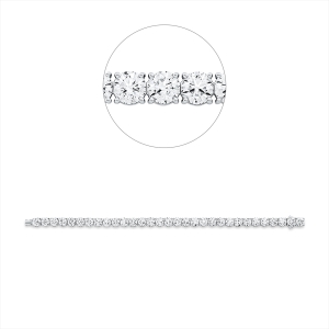 Tennisarmband 4er-Krappe 18kt Weißgold Premium Edition, 31 GIA's mit 21,73ct Diamanten