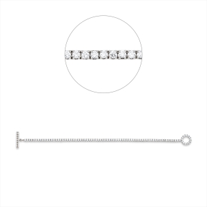 Tennisarmband  18kt Weißgold mit 2,22ct Diamanten