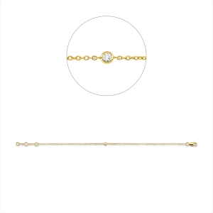 Armband Zarge 18 kt GG, mit ZÖ 16 cm, 17cm