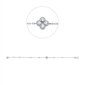 Armband 18 kt WG, mit ZÖ 15.5 cm + 17 cm