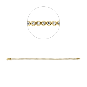 Tennisarmband  18kt Gelbgold mit 2,05ct Diamanten